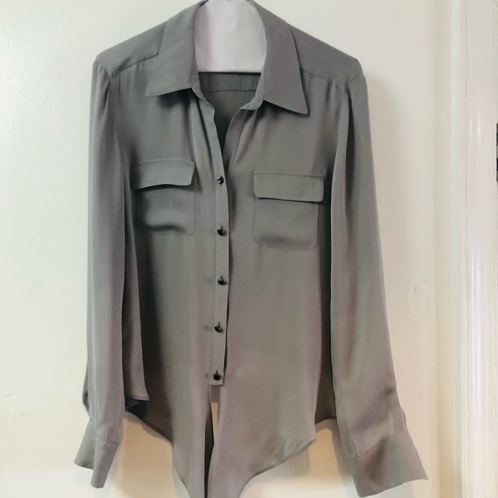 ANTONIO MELANI silk grey blouse